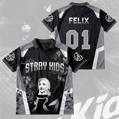Stray Kids Visual Run It World Tour Baseball-Shirt mit Flügel-Ausschnitt Geschenk für Fans