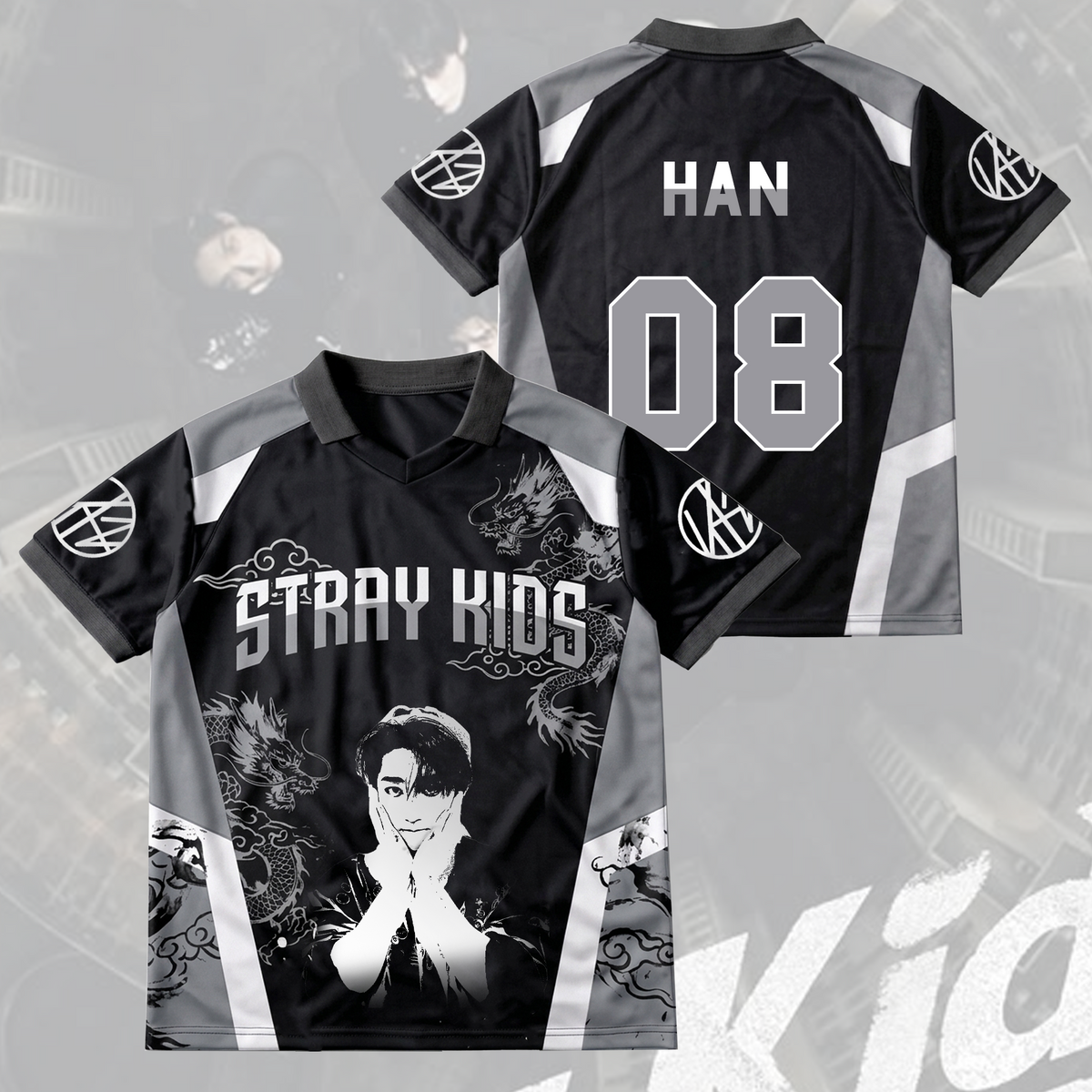 Stray Kids Visual Run It World Tour Baseball-Shirt mit Flügel-Ausschnitt Geschenk für Fans