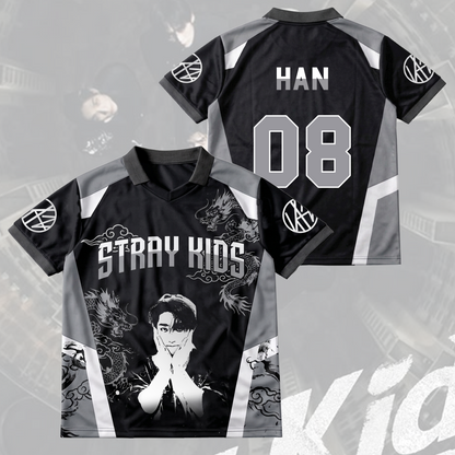 Stray Kids Visual Run It World Tour Baseball-Shirt mit Flügel-Ausschnitt Geschenk für Fans