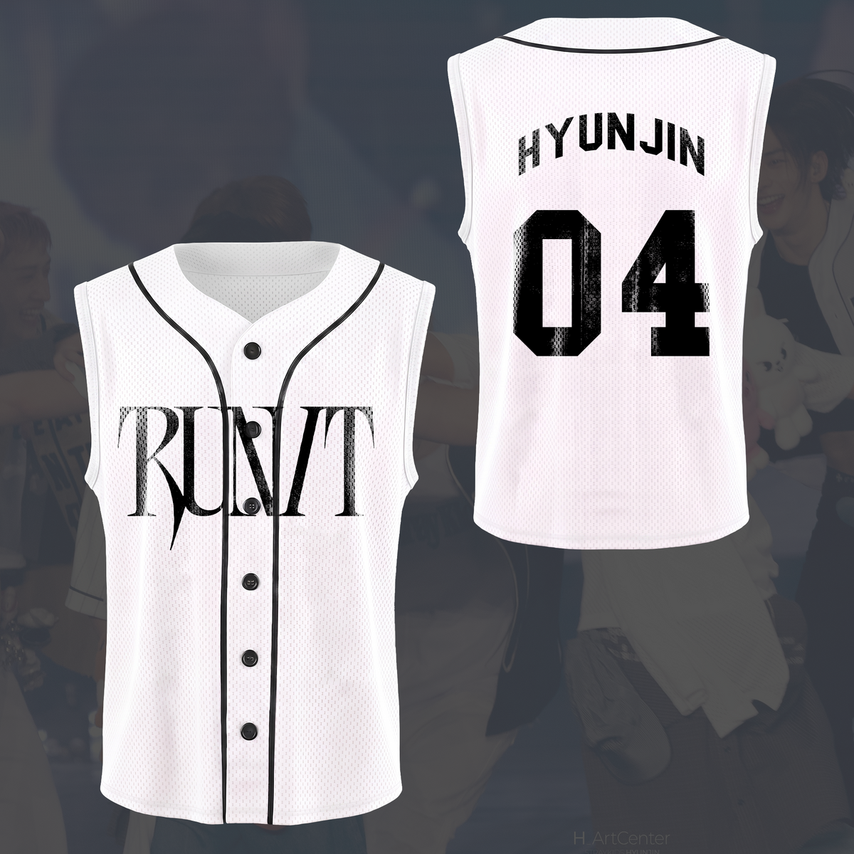 Stray Kids Run It World Tour Ärmelloses Mesh-Baseballtrikot Geschenk für Fans
