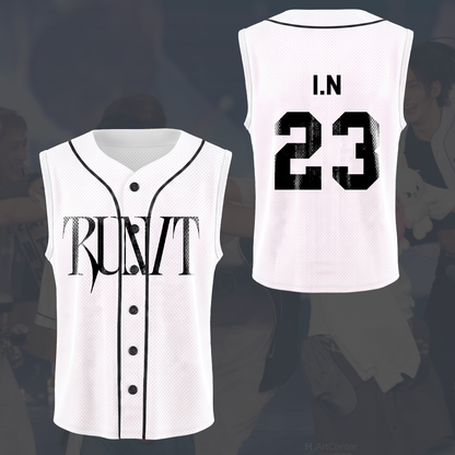 Stray Kids Run It World Tour Ärmelloses Mesh-Baseballtrikot Geschenk für Fans