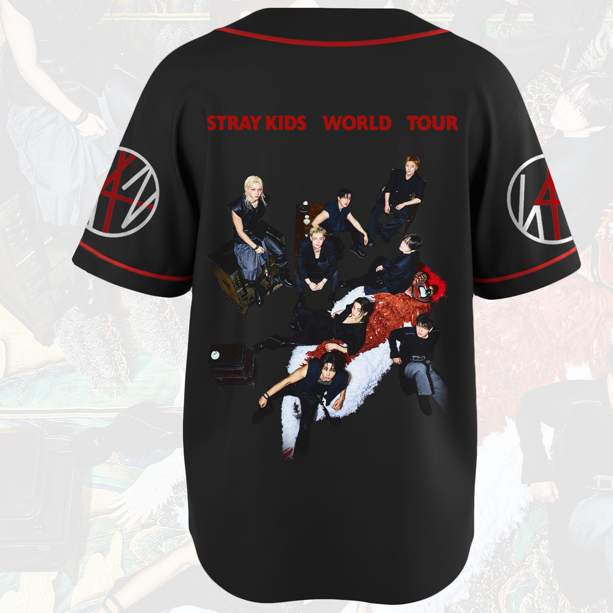 Dynamic Stray Kids Run It Welttournee Baseballtrikot Geschenk für Stay