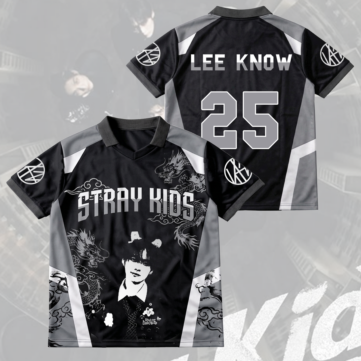 Stray Kids Visual Run It World Tour Baseball-Shirt mit Flügel-Ausschnitt Geschenk für Fans