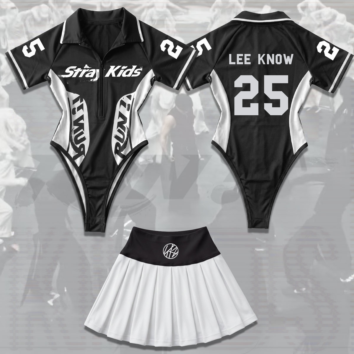 Relentless Run It Stray Kids World Tour Ganzkörper-Jersey-Set Geschenk für Fans