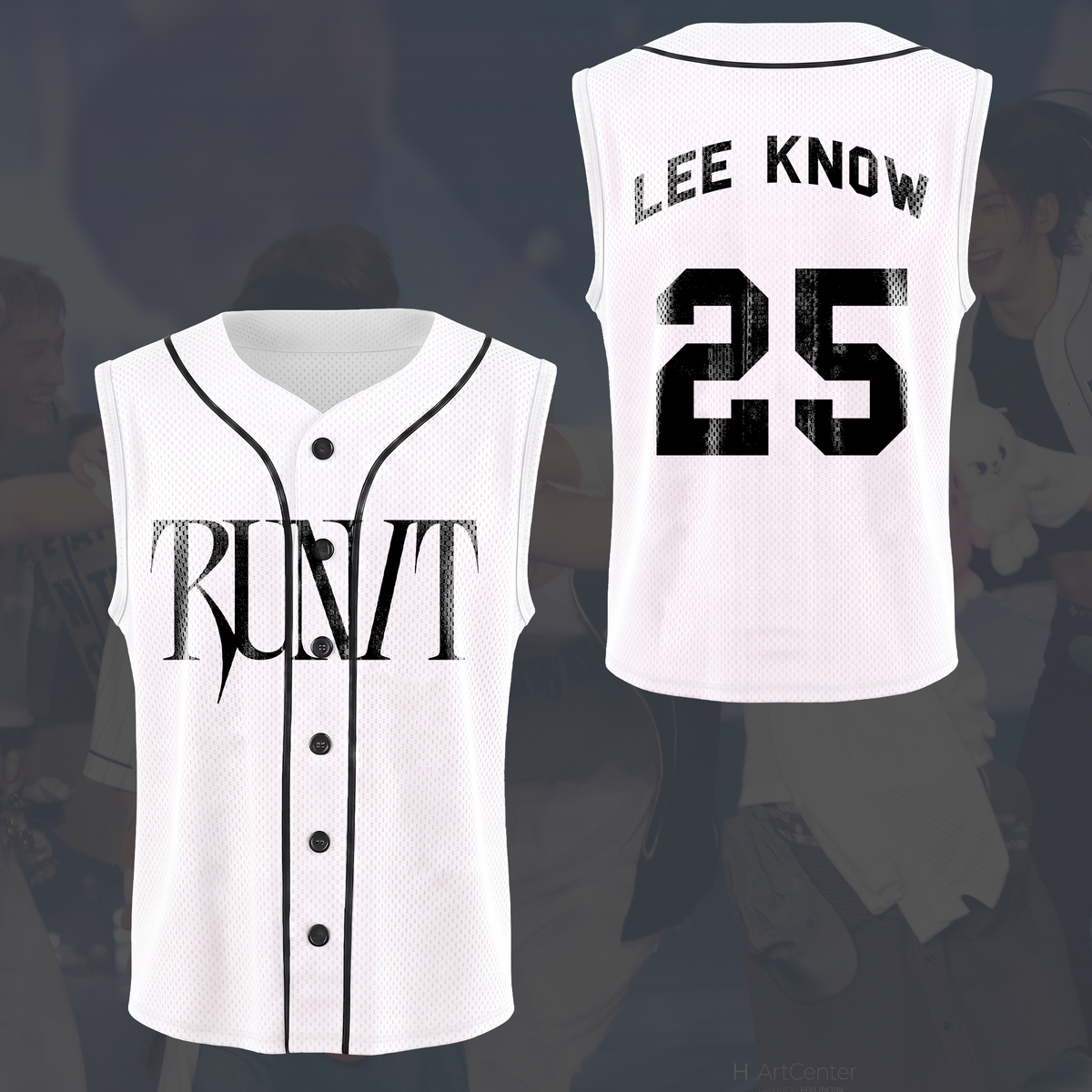 Stray Kids Run It World Tour Ärmelloses Mesh-Baseballtrikot Geschenk für Fans