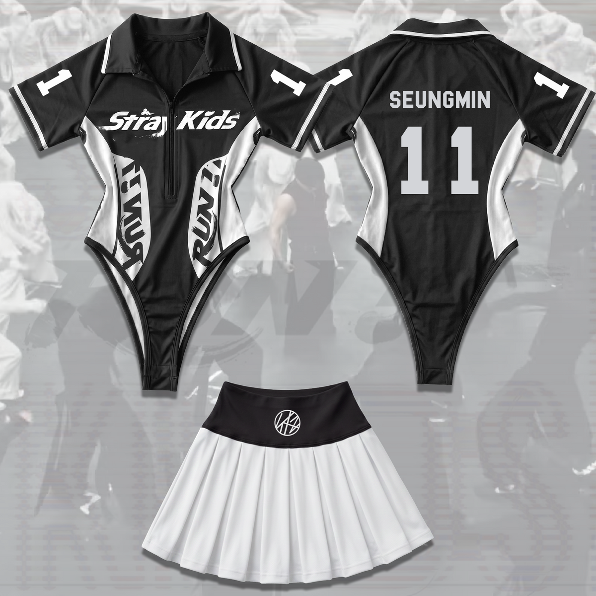 Relentless Run It Stray Kids World Tour Ganzkörper-Jersey-Set Geschenk für Fans