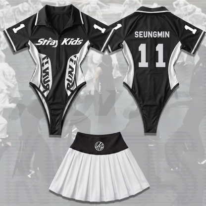 Relentless Run It Stray Kids World Tour Ganzkörper-Jersey-Set Geschenk für Fans