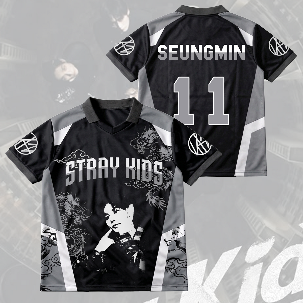 Stray Kids Visual Run It World Tour Baseball-Shirt mit Flügel-Ausschnitt Geschenk für Fans