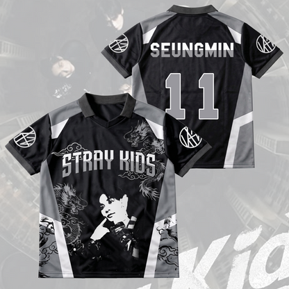 Stray Kids Visual Run It World Tour Baseball-Shirt mit Flügel-Ausschnitt Geschenk für Fans