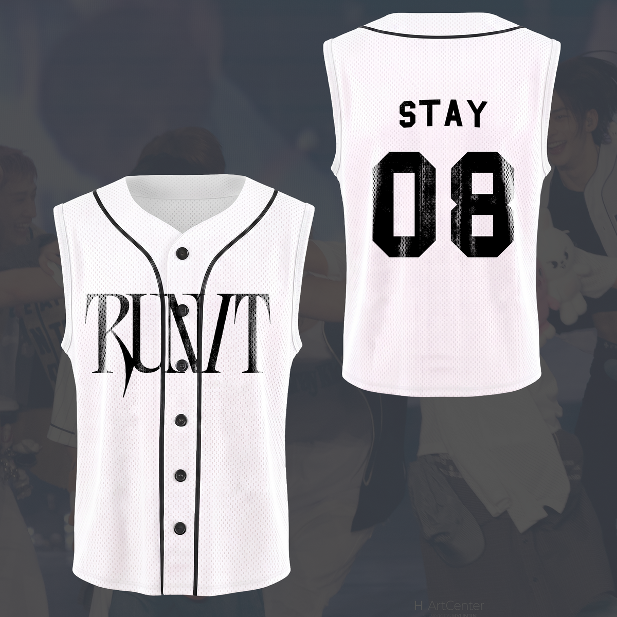 Stray Kids Run It World Tour Ärmelloses Mesh-Baseballtrikot Geschenk für Fans