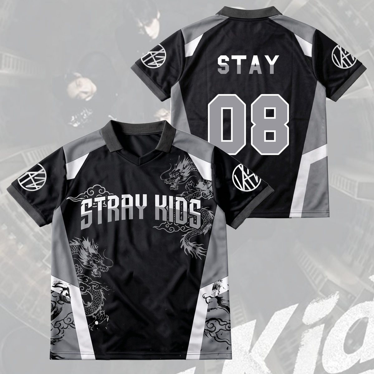 Stray Kids Visual Run It World Tour Baseball-Shirt mit Flügel-Ausschnitt Geschenk für Fans