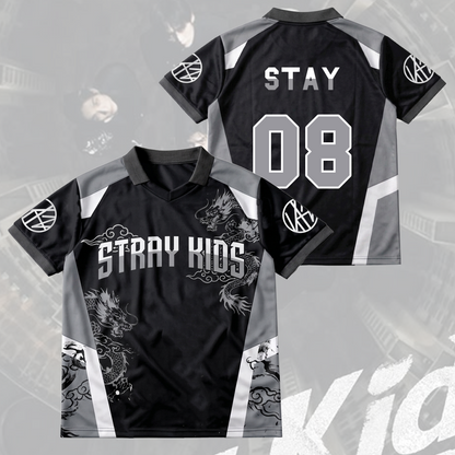 Stray Kids Visual Run It World Tour Baseball-Shirt mit Flügel-Ausschnitt Geschenk für Fans