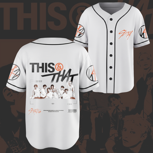 Retro Stray Kids This That Album Baseball Jersey Street Wear Gift For Fans