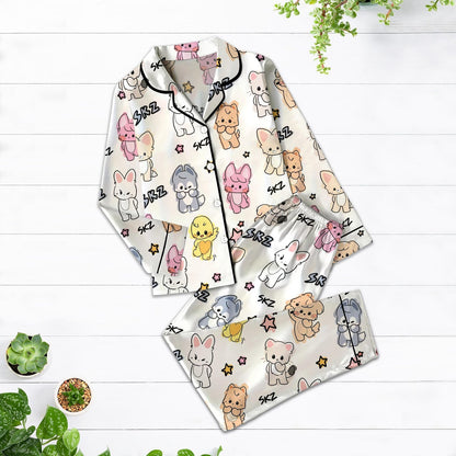 Kawaii Stray Kids SKZOO Schlafanzug-Set