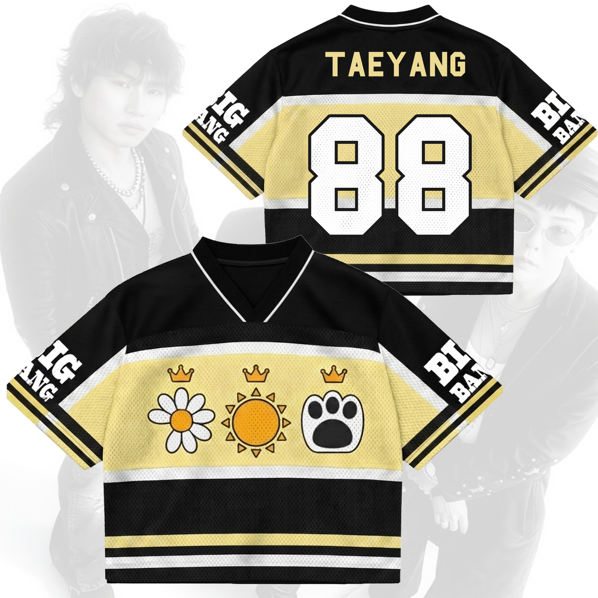 Grail BIGBANG 20. Jubiläum Yellow Epic Tour Mixed Mesh Trikot Fangeschenke