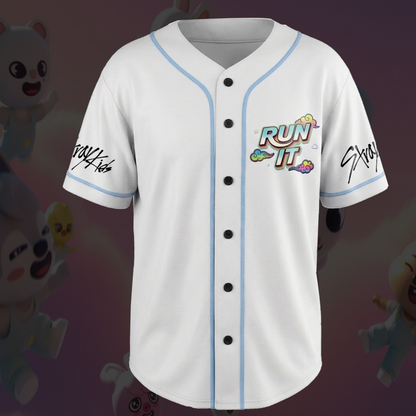 Niedliches Tasy Skzoo Stray Kids Run It World Tour Baseball-Trikot Bunte Fanartikel Geschenke für Stay