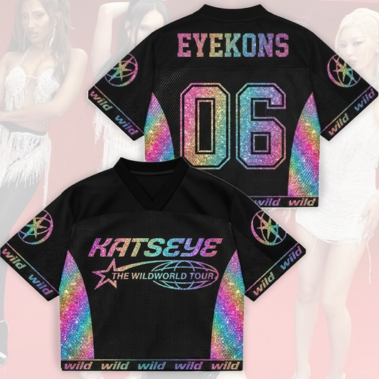 Lebendiges Katseye The Wildworld Tour Mesh-Trikot Geschenk für Eyekons