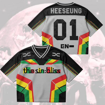 ENHYPEN The Sin Bliss 2026 Welttournee Mixed-Mesh-Trikot Blood Saga Konzert-Outfit