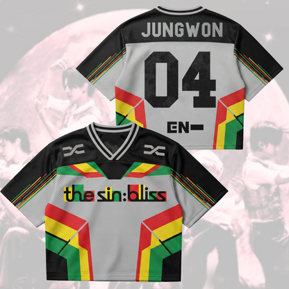 ENHYPEN The Sin Bliss 2026 Welttournee Mixed-Mesh-Trikot Blood Saga Konzert-Outfit