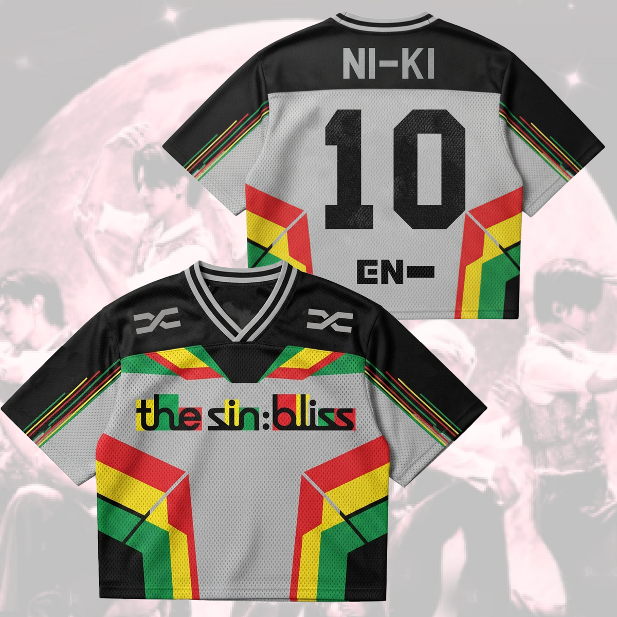 ENHYPEN The Sin Bliss 2026 Welttournee Mixed-Mesh-Trikot Blood Saga Konzert-Outfit
