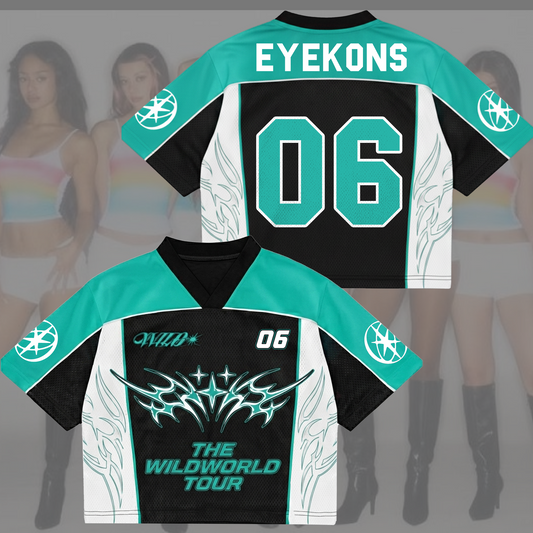 Tribal Core Katseye Wild Album The WildWorld Tour Mesh-Trikot Eyekons Geschenke