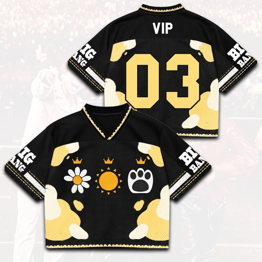 Legendäres BIGBANG Crown Icons Konzert-Tournee gemischtes Mesh-Trikot Fan-Geschenke