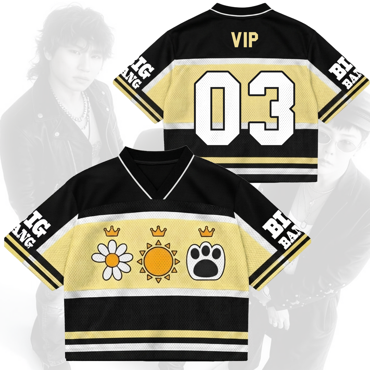 Grail BIGBANG 20. Jubiläum Yellow Epic Tour Mixed Mesh Trikot Fangeschenke