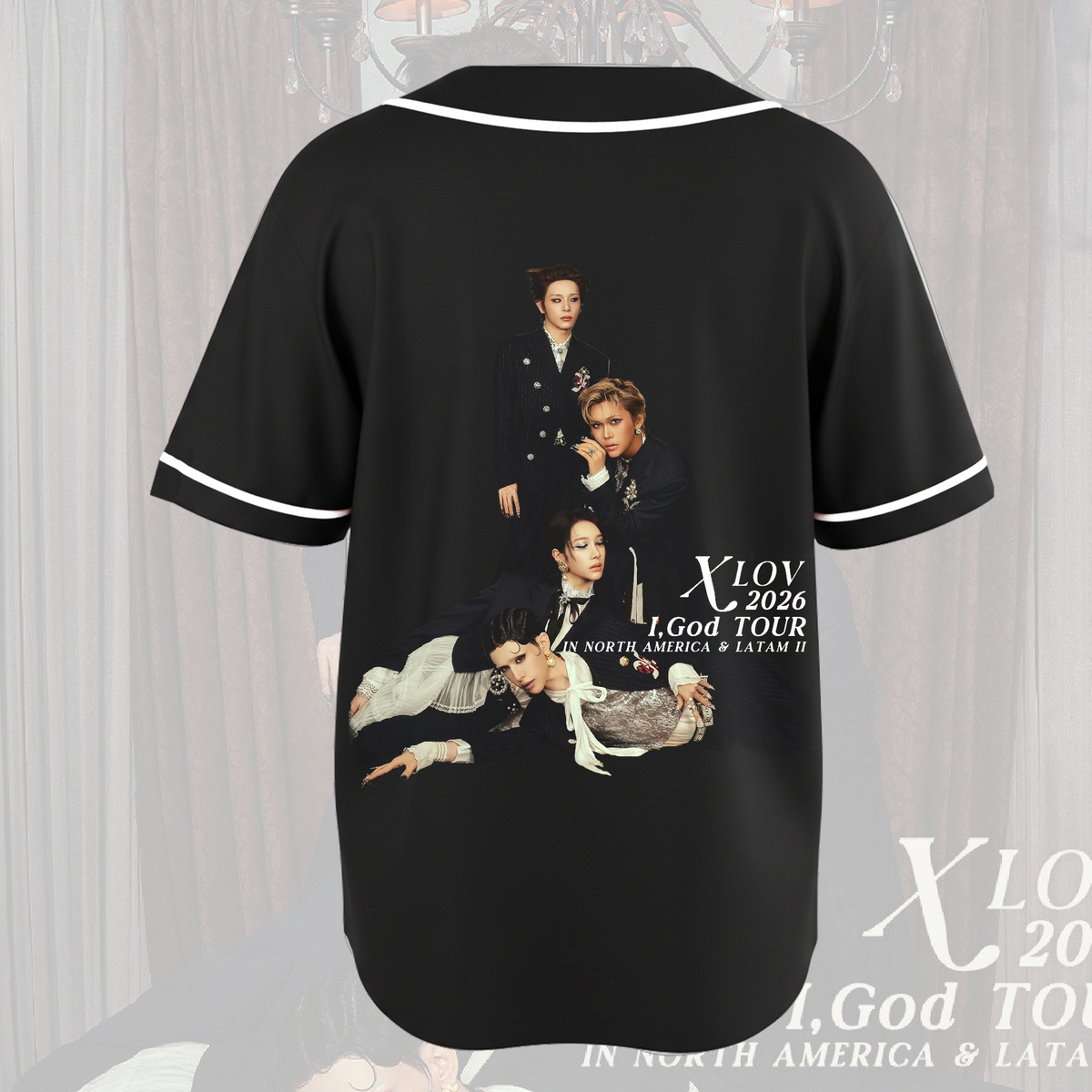 XLov I God Tour Nordamerika Konzert Baseball-Trikot Geschenk für Fans