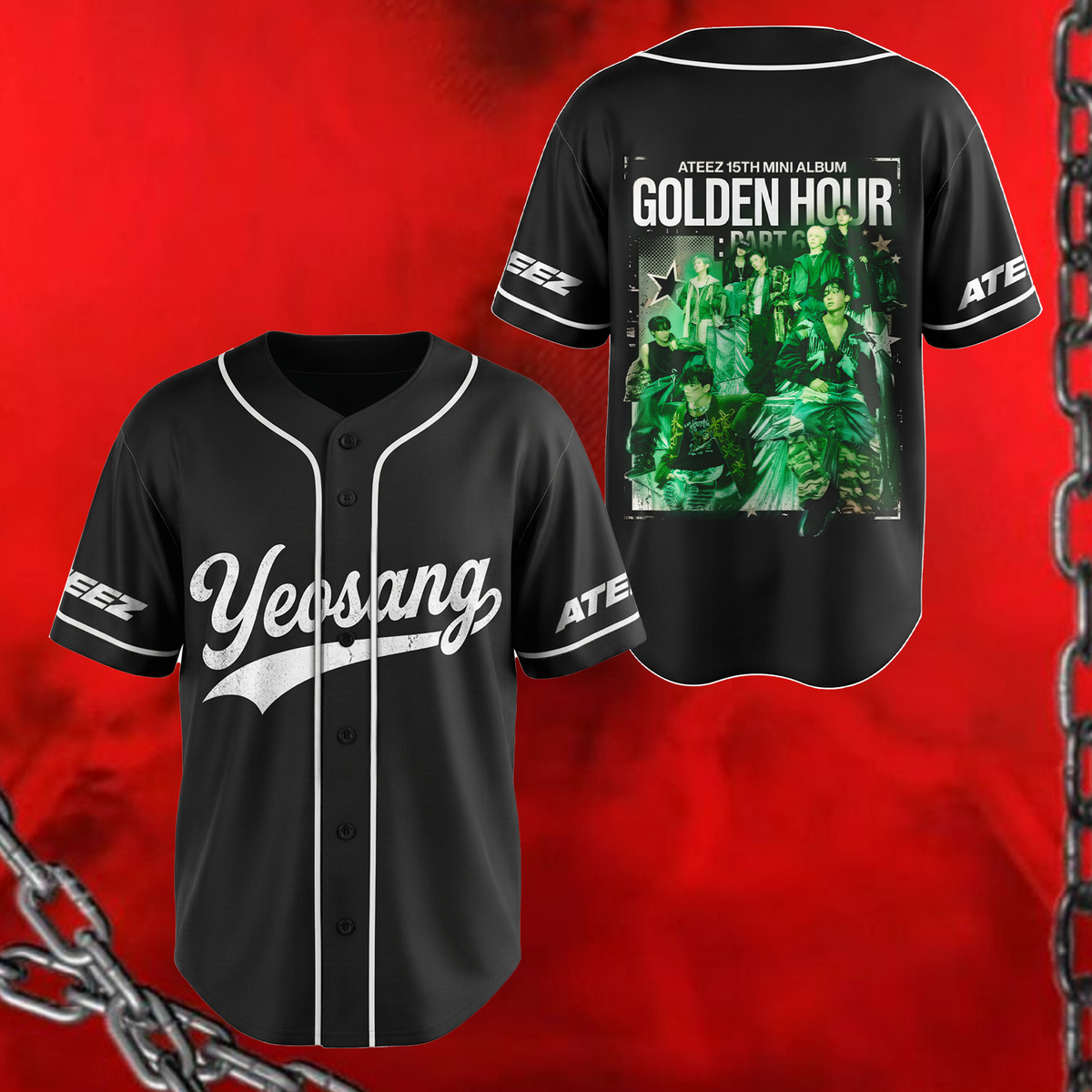 Ateez Golden Hour Teil 5 Albumkonzept Konzert Baseballtrikot Fan-Edition