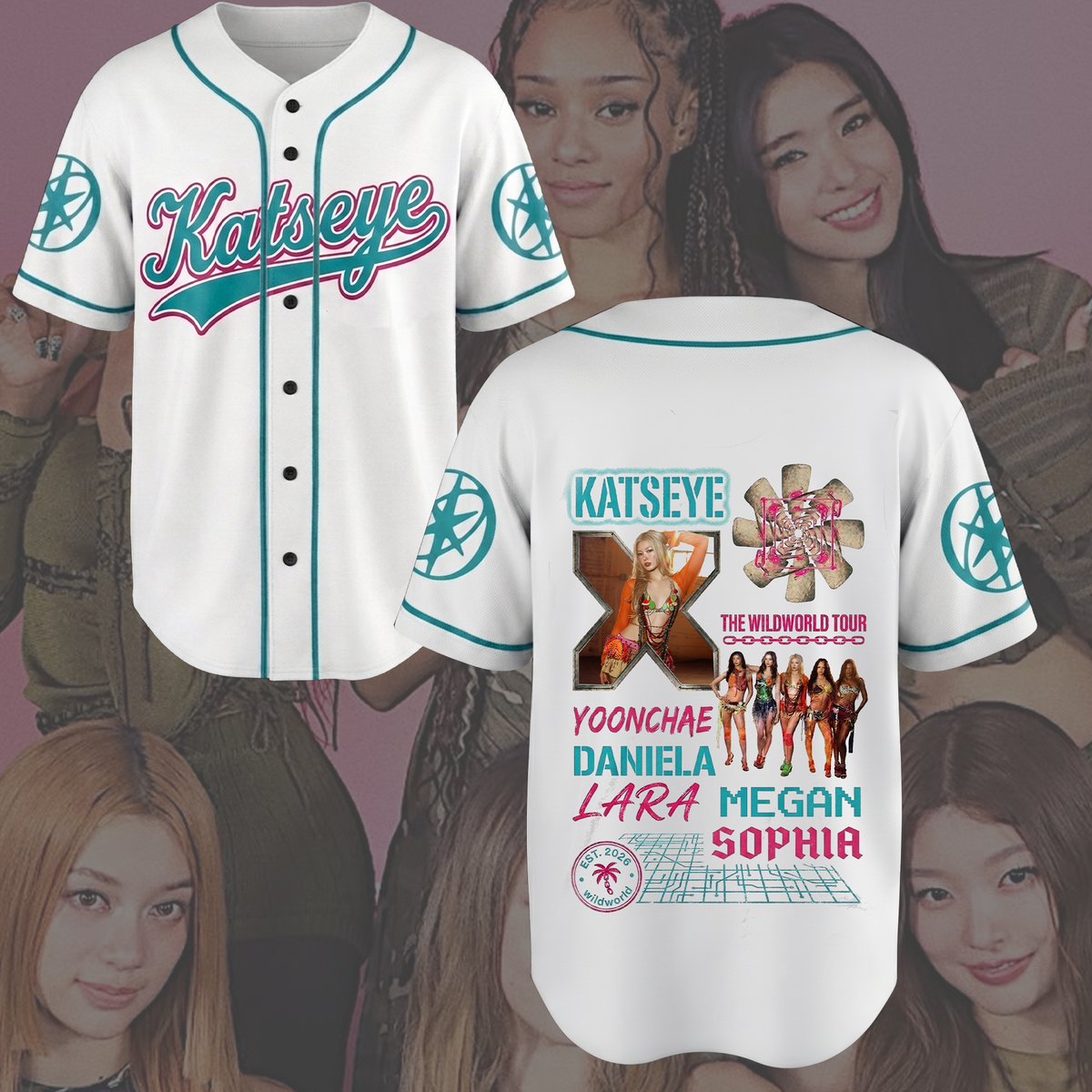 Sensationales KATSEYE Baseball-Trikot The Wildworld Tour Geschenk für Fans